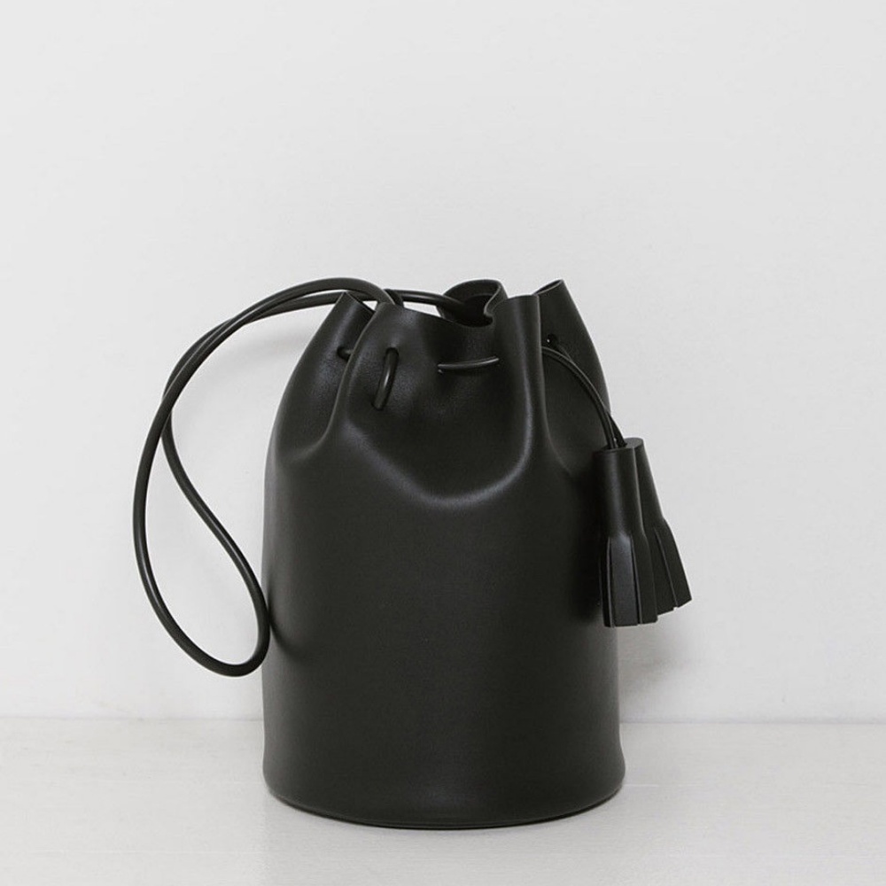 Steven Alan Building Block Blk Leather Bucket Bag - image 3